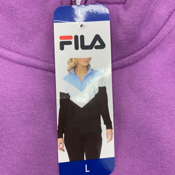 FILA Size L Women Quarter Zip Pullover Sweatshirt - Picture 5 of 13